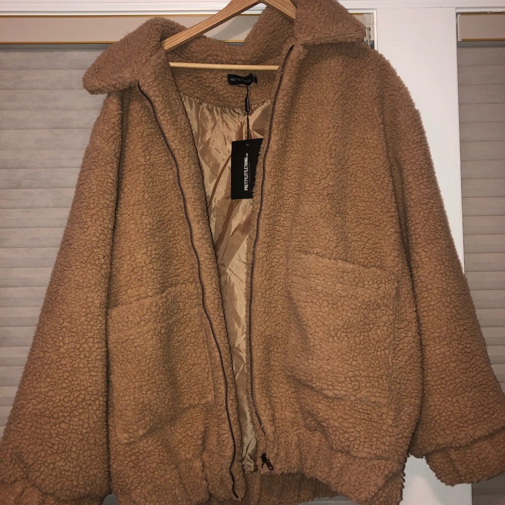 Brown fuzzy jacket